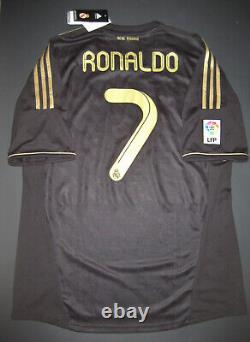 New 2011-2012 Adidas Real Madrid Cristiano Ronaldo Jersey Shirt Kit Away Black