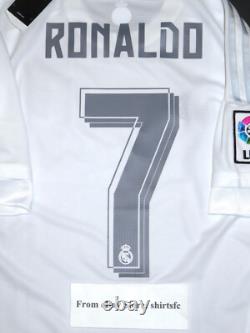 New 2015-2016 Adidas Authentic Real Madrid Cristiano Ronaldo Jersey Shirt Kit