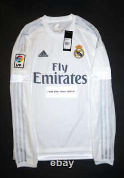 New 2015-2016 Adidas Real Madrid Cristiano Ronaldo Long Sleeve Jersey Shirt Home