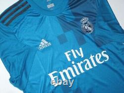 New 2017-2018 Real Madrid Cristiano Ronaldo Adidas Third Kit Teal Shirt Jersey