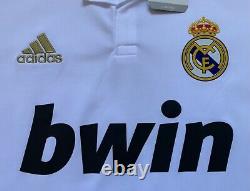 New Adidas 2011/12 Real Madrid Home UCL Jersey M shirt Sporting ID patch bwin