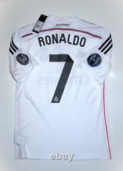 New Real Madrid Cristiano Ronaldo Adidas Home White Jersey UCL 2013-2014