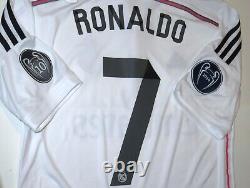 New Real Madrid Cristiano Ronaldo Adidas Home White Jersey UCL 2013-2014