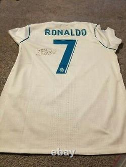 New Ronaldo Real Madrid Signed 2017 Jersey + Coa + Proof