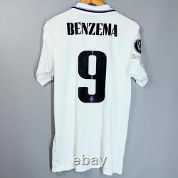 Nwt Real Madrid 2022 2023 Home Ucl Football Shirt Camiseta Jersey #9 Benzema