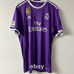 ORIGINAL OFFICIAL 2016/17 Adidas Real Madrid Away Gareth Bale Jersey XL