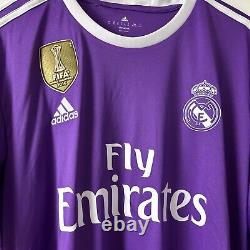 ORIGINAL OFFICIAL 2016/17 Adidas Real Madrid Away Gareth Bale Jersey XL