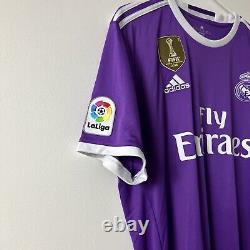 ORIGINAL OFFICIAL 2016/17 Adidas Real Madrid Away Gareth Bale Jersey XL
