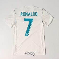 Official Cristiano Ronaldo signed Real Madrid 17-18 home shirt jersey with proof