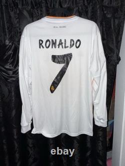 Official Real Madrid Cristiano Ronaldo Champions 2013-2014 Jersey Long Sleeve