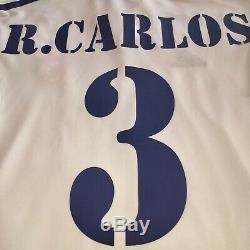 Original Real Madrid Football Shirt Roberto Carlos (M) 2001/02 Adidas Jersey