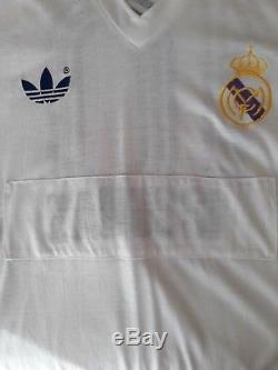 Original UEFA Matchworn Real Madrid R. Gallego 1984-85 jersey maillot trikot L