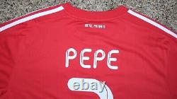 PEPE #3 REAL MADRID CF Spain Official Player Soccer Jersey Champions XL 2011/12