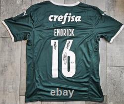 Palmeiras Endrick Moreira Signed Soccer Jersey Beckett BAS COA Real Madrid
