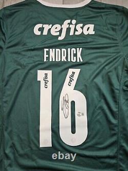Palmeiras Endrick Moreira Signed Soccer Jersey Beckett BAS COA Real Madrid