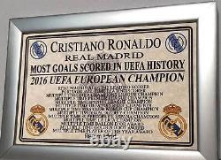 Premium Framed Cristiano Ronaldo Autographed / Signed Real Madrid Jersey PSA COA