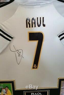 RARE Raul of Real Madrid Signed Shirt Autographed Jersey Aftal Dealer Cert