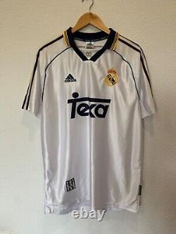 RAUL Adidas Real Madrid 1998/1999/2000 Home Kits Soccer Jersey XXLarge