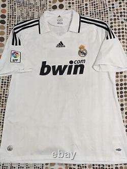 #RAUL Real Madrid 2008 2009 HOME Soccer Jersey Adidas Football Szhirt SizeXL
