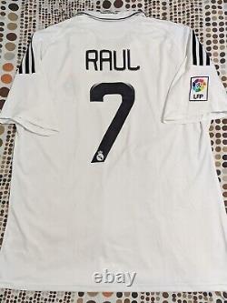 #RAUL Real Madrid 2008 2009 HOME Soccer Jersey Adidas Football Szhirt SizeXL