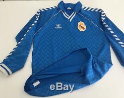 REAL MADRID 1986/88 Hummel Away Football Shirt L Mens Vintage Soccer Jersey