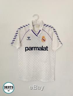 børn Bunke af Rationel REAL MADRID 1986/88 Michel Home Football Shirt S Hummel Vintage Soccer  Jersey