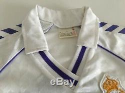 REAL MADRID 1986/88 Michel Home Football Shirt S Hummel Vintage Soccer Jersey