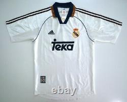 REAL MADRID 1998/00 MORIENTES Adidas Home Football Shirt S Mens Soccer Jersey