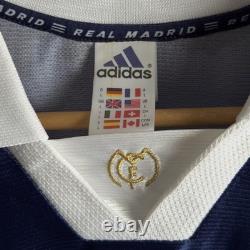 REAL MADRID 1998 1999 AWAY FOOTBALL SOCCER JERSEY ADIDAS VINTAGE Men's Large