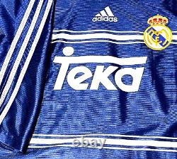 REAL MADRID 1999-2000 Adidas Teka Away Jersey SIZE LARGE Morientes # 9