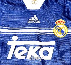 REAL MADRID 1999-2000 Adidas Teka Away Jersey SIZE LARGE Morientes # 9