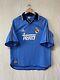 REAL MADRID 1999 2000 THIRD FOOTBALL SHIRT SOCCER JERSEY ADIDAS sz L MEN BLUE