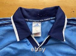 REAL MADRID 1999 2000 THIRD FOOTBALL SHIRT SOCCER JERSEY ADIDAS sz L MEN BLUE