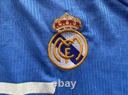 REAL MADRID 1999 2000 THIRD FOOTBALL SHIRT SOCCER JERSEY ADIDAS sz L MEN BLUE
