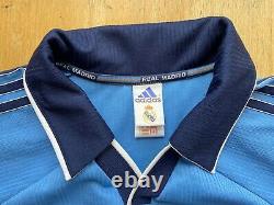 REAL MADRID 1999 2000 THIRD FOOTBALL SHIRT SOCCER JERSEY ADIDAS sz XL MENS BLUE