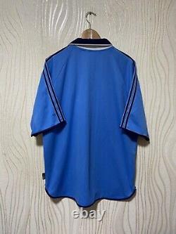 REAL MADRID 1999 2000 THIRD FOOTBALL SHIRT SOCCER JERSEY ADIDAS sz XL MEN BLUE