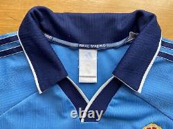 REAL MADRID 1999 2000 THIRD FOOTBALL SHIRT SOCCER JERSEY ADIDAS sz XL MEN BLUE