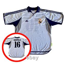 REAL MADRID 2000/01 Adidas Home Football Shirt XL Player Vintage Soccer Jersey