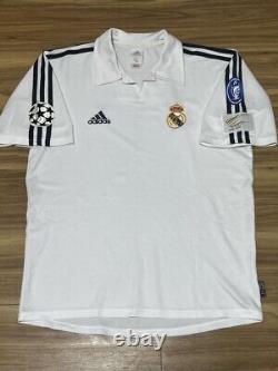 REAL MADRID 2001/2002 S Jersey S/S Centenary Camiseta Shirt HOME UCL ZIDANE