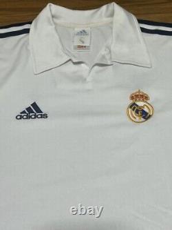 REAL MADRID 2001/2002 S Jersey S/S Centenary Camiseta Shirt HOME UCL ZIDANE