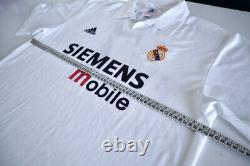 REAL MADRID 2002/03 RAUL Home Football Shirt XL Adidas Vintage Soccer Jersey
