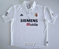 REAL MADRID 2002/03 RAUL Player Football Shirt XL Adidas Vintage Soccer Jersey