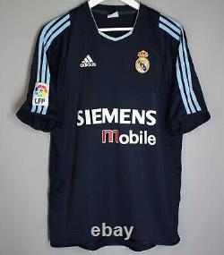 REAL MADRID 2003 2004 AWAY FOOTBALL SHIRT JERSEY ADIDAS 021796 sz M #5 ZIDANE