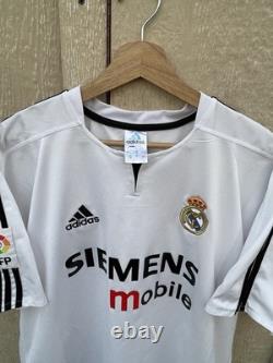 REAL MADRID 2003/2004 HOME FOOTBALL SHIRT JERSEY ADIDAS #9 RONALDO SIZE Xl