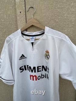REAL MADRID 2003/2004 HOME FOOTBALL SHIRT JERSEY ADIDAS #9 RONALDO SIZE Xl