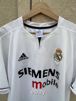 REAL MADRID 2003/2004 HOME FOOTBALL SHIRT JERSEY ADIDAS #9 RONALDO SIZE Xl