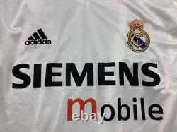 REAL MADRID 2004 2005 HOME FOOTBALL SHIRT SOCCER JERSEY LONG SLEEVE ADIDAS Sz2XL