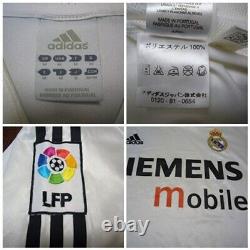 REAL MADRID 2004/2005 M L/S Jersey Centenary WHITE Camiseta HOME Kit