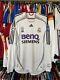 REAL MADRID 2006 2007 HOME SHIRT JERSEY LONG SLEEVE ADIDAS 060866 sz M MEN WHITE