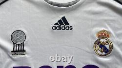 REAL MADRID 2006 2007 HOME SHIRT JERSEY LONG SLEEVE ADIDAS 060866 sz M MEN WHITE
